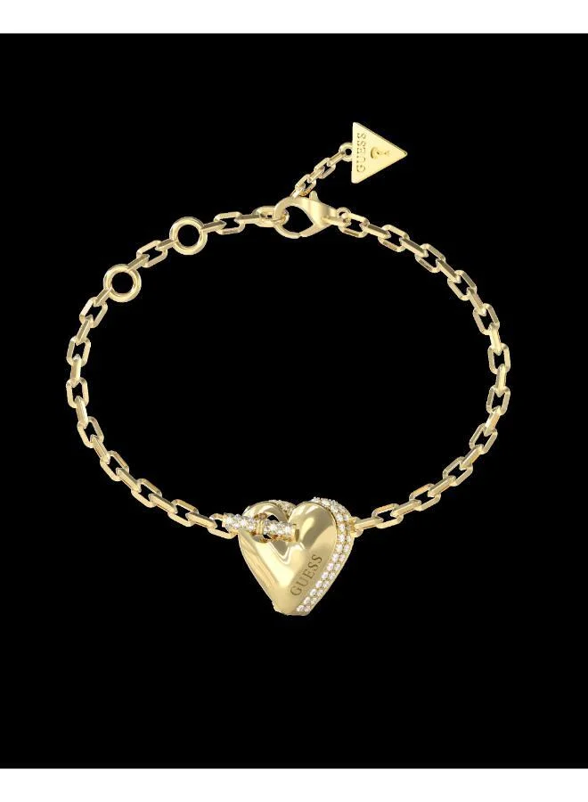 جس T-Bar Heart Chain Bracelet